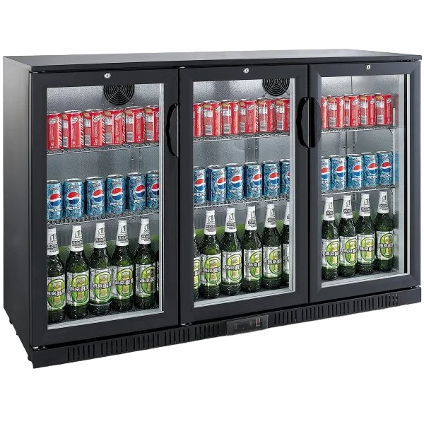 Triple Hinged Door 315 Litre Back Bar Cooler – BKB-3D-CH