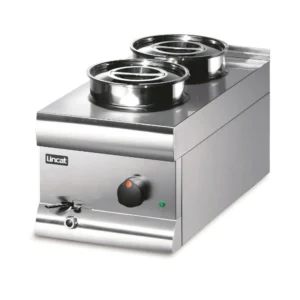 BS3W – Lincat Silverlink 600 Electric Counter-top Bain Marie – Wet Heat – Round Pots – Base + 2 Pots – W 300 mm – 1.0 kW