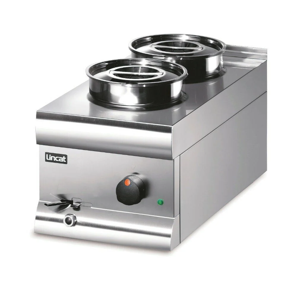 BS3W – Lincat Silverlink 600 Electric Counter-top Bain Marie – Wet Heat – Round Pots – Base + 2 Pots – W 300 mm – 1.0 kW
