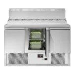 3 Door Stainless Steel Pizza Prep Counter – PREP-368L-3DCH - Image 3