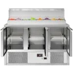 3 Door Stainless Steel Pizza Prep Counter – PREP-368L-3DCH - Image 4