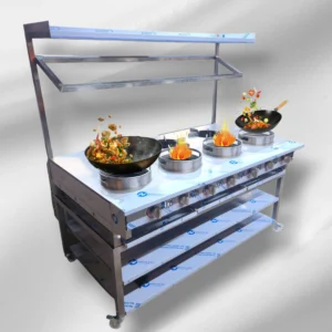 RCR-4X3CH – 4+3 Burner Chinese Wok Cooker Stainless Steel