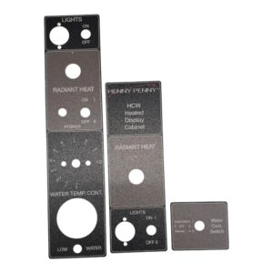 (CS) HENNY PENNY HCW CHICKEN WARMER DISPLAY DECAL LABEL 3 PIECE SET BLACK DESIGN STICKER