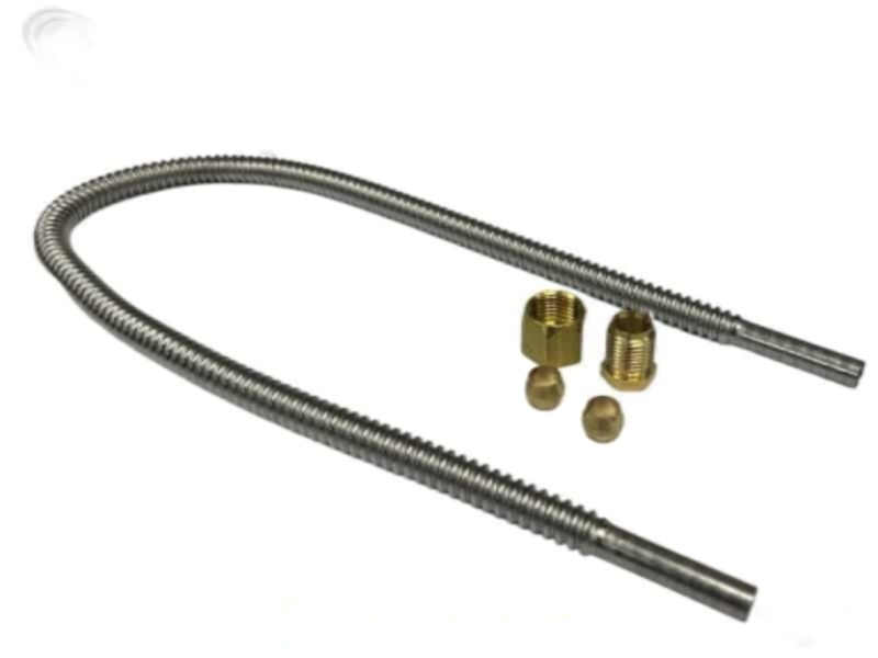 (CS) FLEXIBLE PILOT PIPE GAS VALVE TAP TO PILOT CONNECTION AND FEMALE / MALE NUT 6MM
