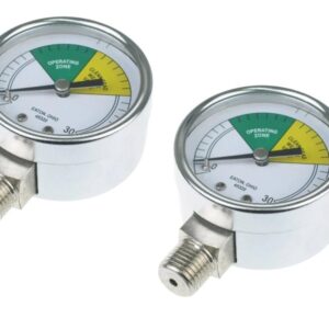 (C.S) 2 x HP16910 HENNY PENNY CHICKEN FRYER PRESSURE GAUGE CLOCK FASTRON & COMP 8000
