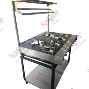 RCR-4×2 – 6 Burner Rotoquip Commercial Indian Range Cooker
