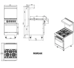 RGR-24 – 4 Burner Gas Range With Oven - Image 4