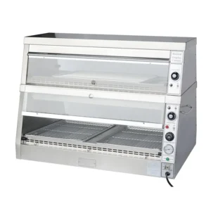 (C.S)1 X FABRISTEEL CHICKEN WARMER DISPLAY CABINET PLASTIC WINDOW DOOR FLAP DOORS