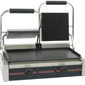 RPG-2MC Electric Double Contact Grill Top Grooved + Bottom Flat
