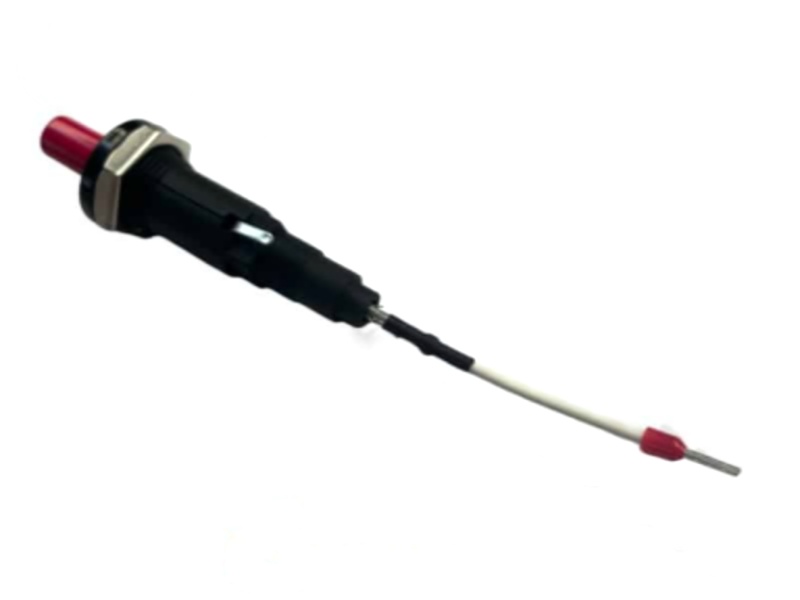 (CS) 18mm HEAVY DUTY PIEZO IGNITION SPARK BUTTON & CONVERTING LEAD PIN / SPADE END