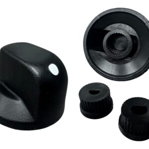 (CS) 2 X ARCHWAY GAS VALVE BLACK CONTROL KNOB FITS KEBAB MACHINE & GRILL 2 D SHAFT SIZES